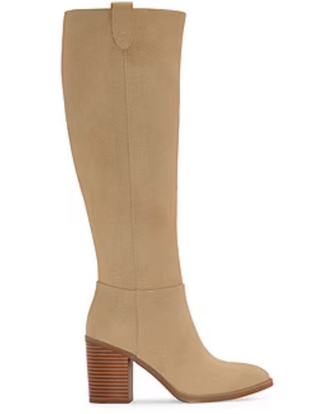 Mia Girl Hadley Stacked Heel Dress Boots Tan Women's Size 7.5 M NEW In Box